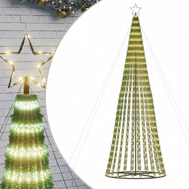 vidaXL LED vánoční stromek 688 teplých bílých LED diod 300 cm
