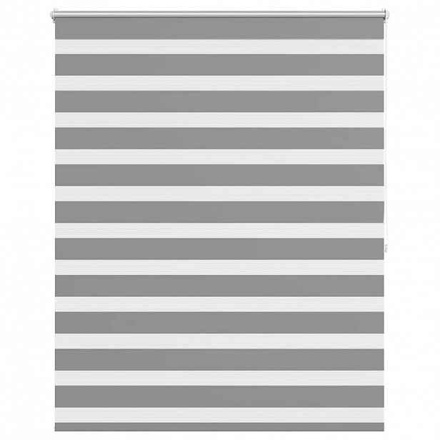 vidaXL Zebrová roleta 140,9 x 175 cm, šířka látky 136,7 cm, šedá