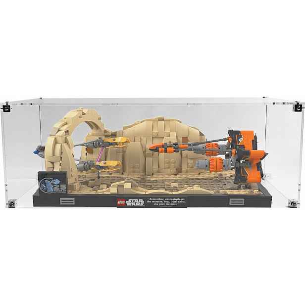 Vitrína Drewlandia pro stavebnici Lego 75380 Diorama: Závod v Mos Espa