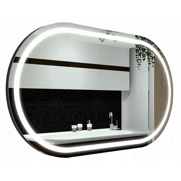 Zrcadlo Zaoblené Palermo s krytem 140 x 80 cm