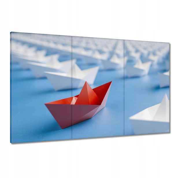 Obrazy 120x80 Červená papírová loď