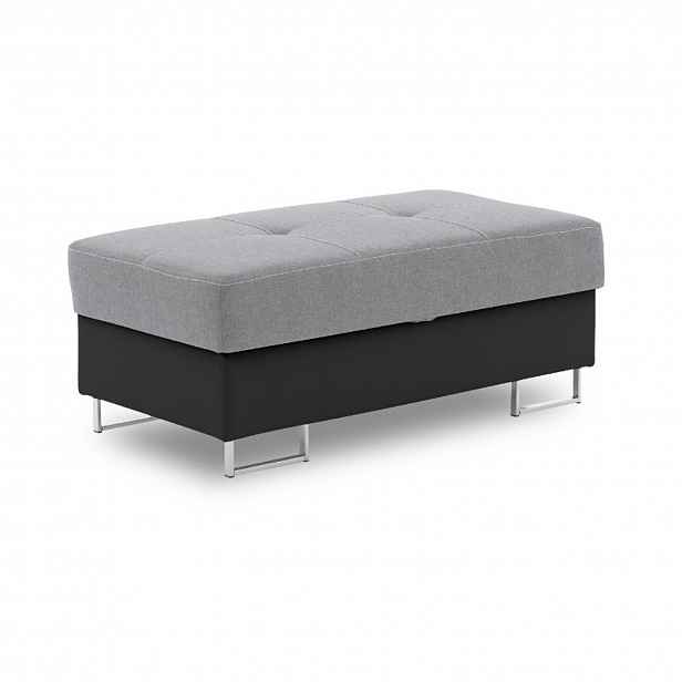 Taburet RIGATTO Světle šedá/černá