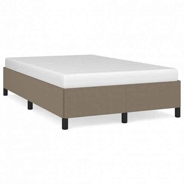 vidaXL Rám postele bez matrací taupe 120x190 cm textil