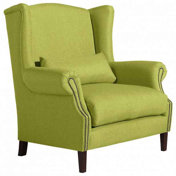 Max Winzer KŘESLO UŠÁK, textil, světle zelená - Křesla ušáky - 001775010137