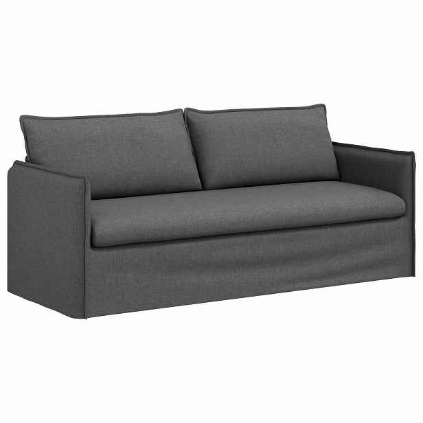 vidaXL Pohovka Tmavě šedá 196 x 82 x 85 cm textil