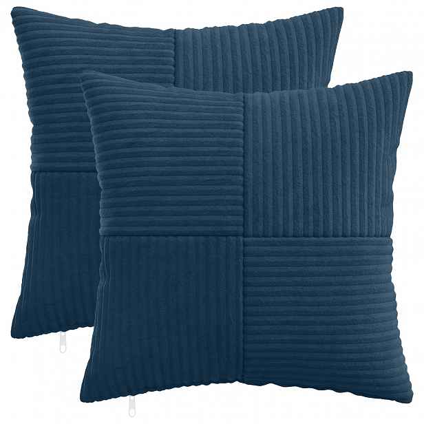 vidaXL Povlak na polštář 2 pcs ALMELO Námořnická modrá 40 x 40 cm