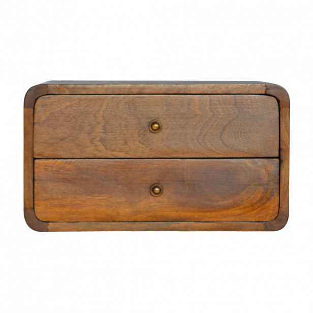 Artisan Furniture ÚLOŽNÝ POKLADNÍK buvolí kůže Oak-ish, skládací úložný pokladník, světle hnědý
