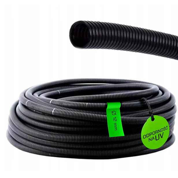 Husí Krk Chránič Kabelů Ochranná Automobilová Elastická Černá 12x9mm 100 m