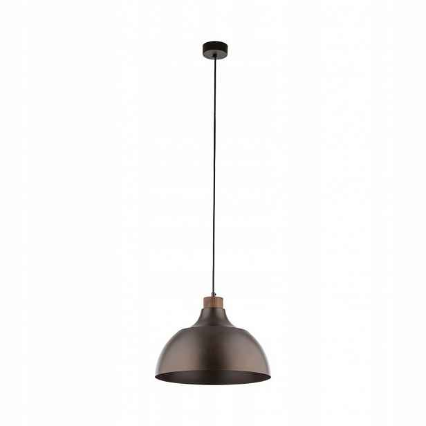 Lustr Závěsná lampa Hnědá Cap E27 Moderní kov Dřevo Tk Lighting