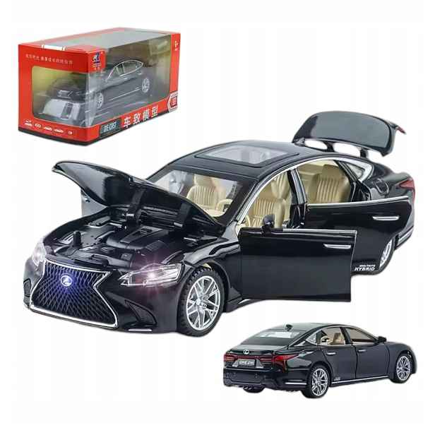 Model auta Lexus LS500h Box Vitrína v měřítku 1:32, zvuk Led světla