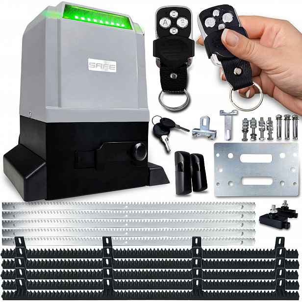 Set Pohon Pro Posuvnou Bránu 800 kg 2 ovladače lišty automatický pohon