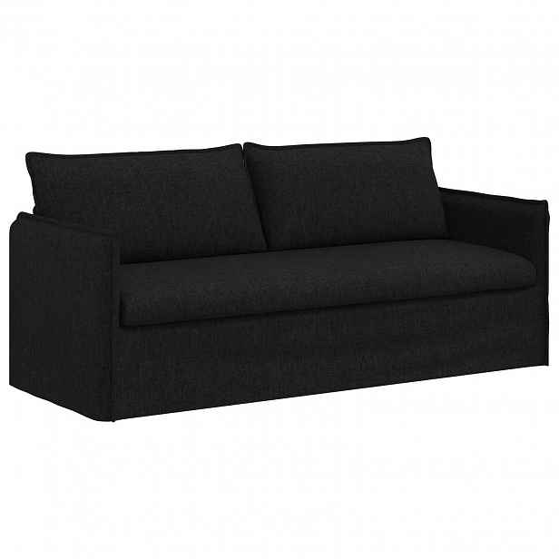 vidaXL Pohovka Černá 196 x 82 x 85 cm textil