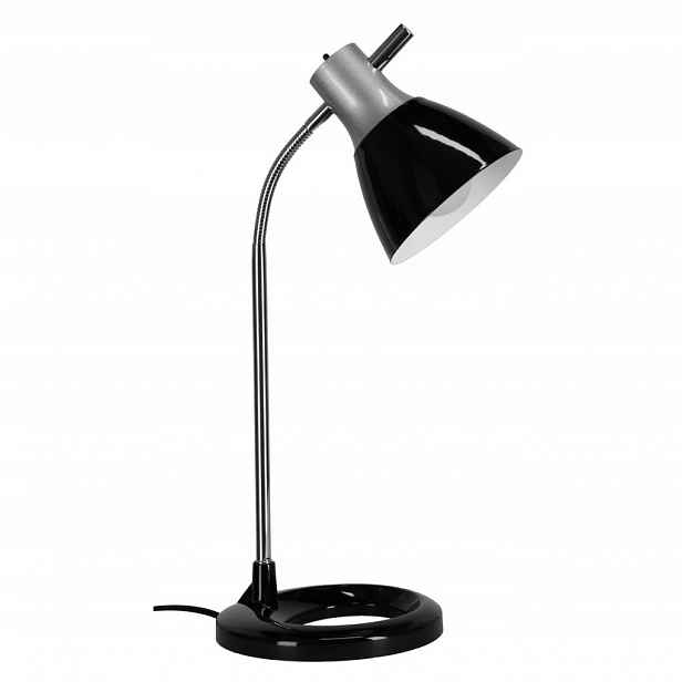 Kovová stolní lampa do ložnice, černá, nastavitelná, Fenda
