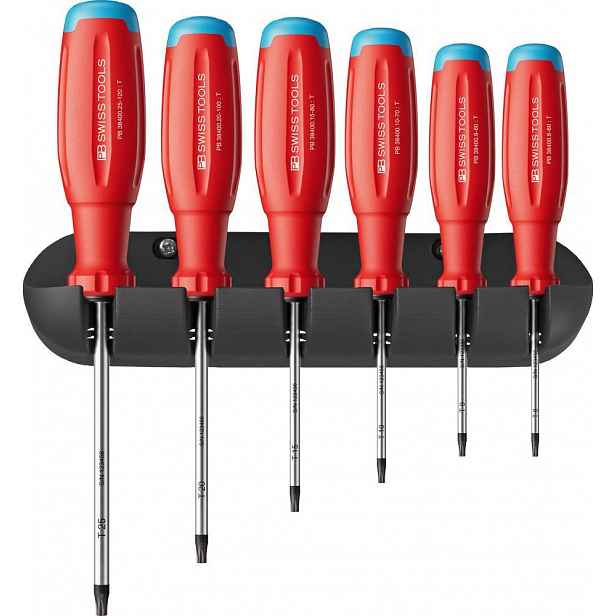 Sada Pb Swiss Tools šroubováků Torx 6-cz v nástěnném držáku SwissGrip Evo