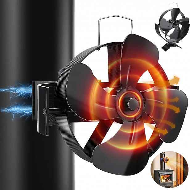 Teplovzdušný Krbový Ventilátor, Termoelektrický Ventilátor, 4 Lopatky