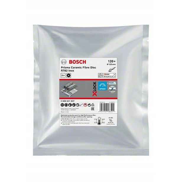 Bosch Fíbr Kotouč X-lock Inox 125 gr.120 R782 /25 Ks. B2608621827