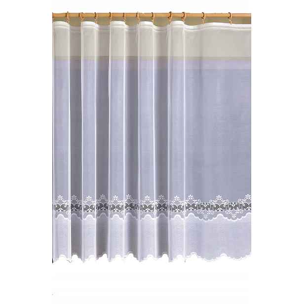 Mg Záclona žakár 573/107 Bílá 250x250 cm Hotová S Páskou M