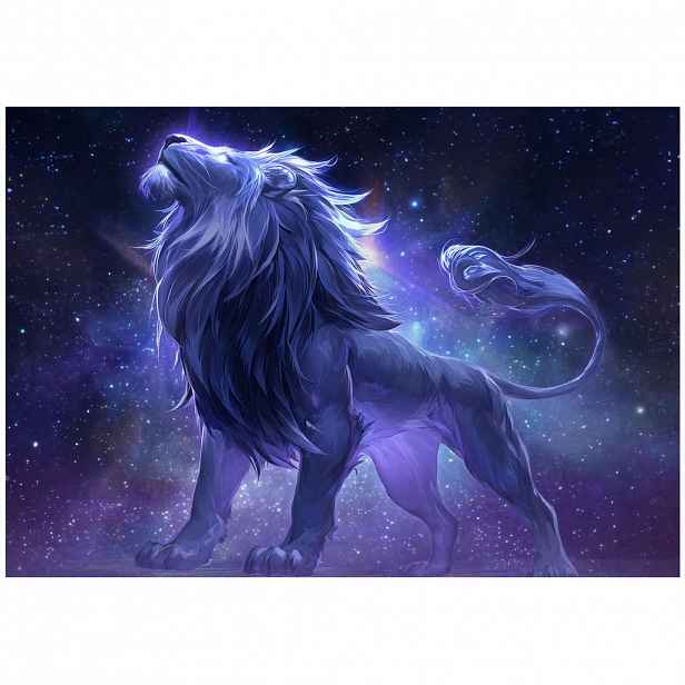 Wallarena FOTOTAPETA Lev Zvířata Fialová 300x210 cm