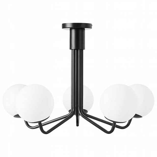 Závěsná lampa černá bílá koule moderní minimalistická velká
