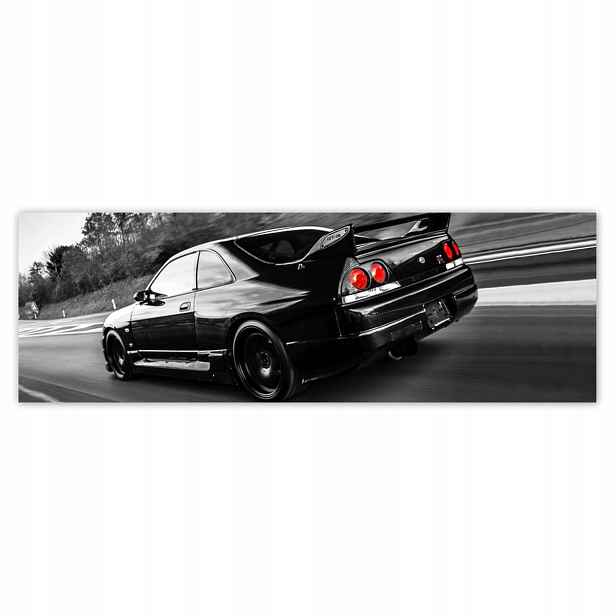 Plakáty 200x66 Černý Nissan Gtr Sport