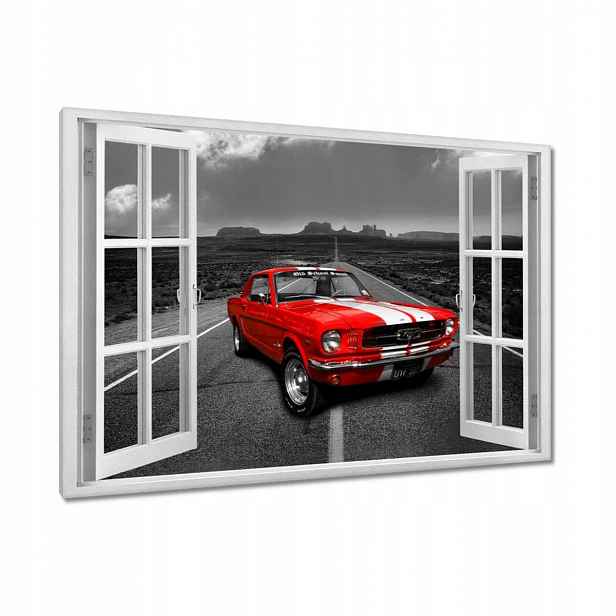 Obrazy 120x80 Červený Ford Mustang Usa