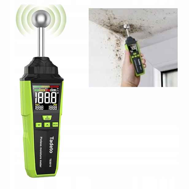 Tester vlhkosti Scian na dřevo LCD barevný 20-40 mm Neinvazivní alarm