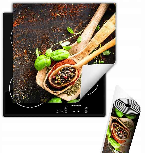 Vinylová Ochranná Podložka Na Indukci Na Desku 50x52 Barevné koření