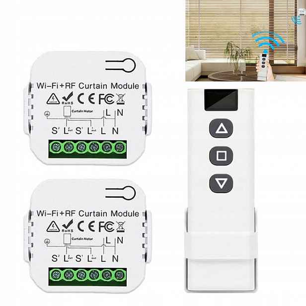 2x Ovladač pro rolety a žaluzie Úhel náklonu Lamely WiFi Z Pilot RF433