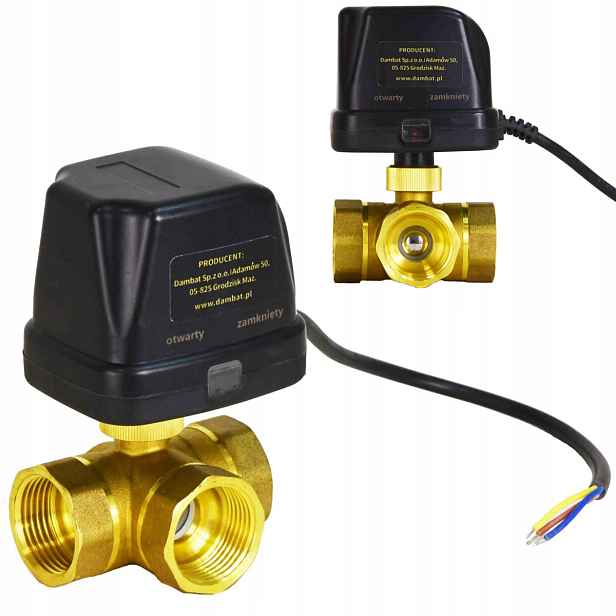 Elektroventil Kulový S Pohonem Ventil DN25 3-CESTNÝ 1 Palec Ibo 220-240V