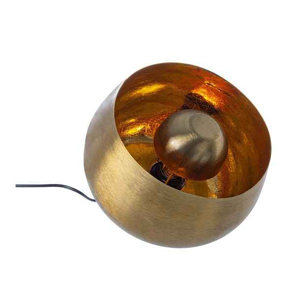 Kovová stolní lampa ve zlaté barvě s kovovým stínidlem (výška 24,5 cm) Ishan – Bizzotto