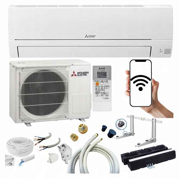 nástěnný klimatizátor Mitsubishi HR35 3,4 kW 40 m2 Wifi Set Pro Montáž