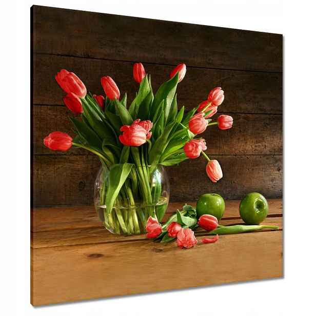 Obrazy 80x80 Červené tulipány