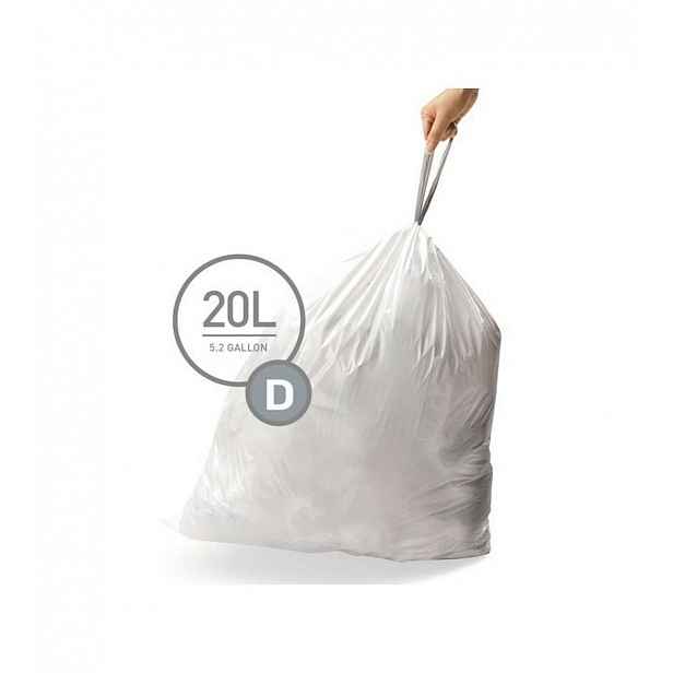 Simplehuman - Sáčky do odpadkového koše 20 l, typ D, 20 ks CW0163