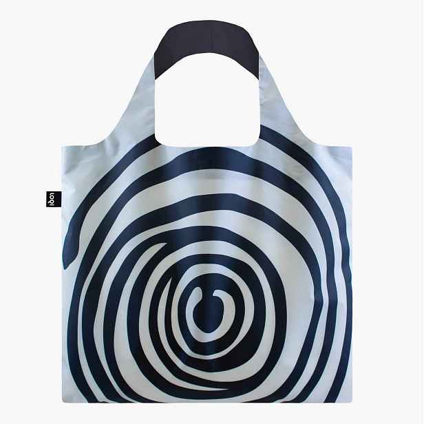 Skládací nákupní taška LOQI LOUISE BOURGEOIS Spirals Black