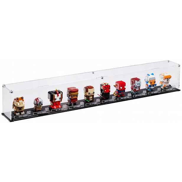 Vitrína Blacked Brick pro 10x Lego BrickHeadz Star Wars Harry Potter