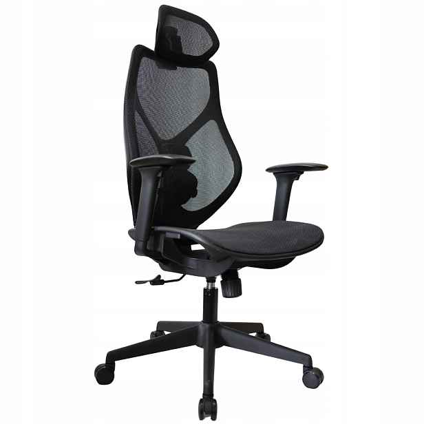 Kancelářská Otočná Židle černé, síťované, Nastavitelné, ergonomické, Spcetronik