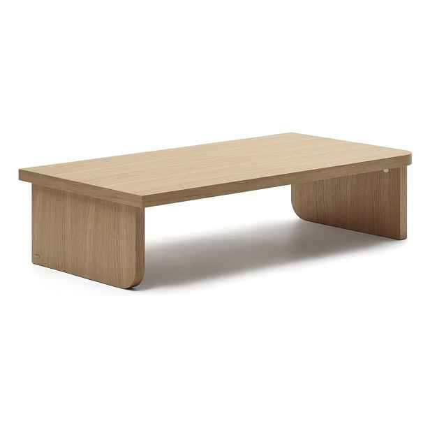 Konferenční stolek v dekoru dubu v přírodní barvě 75x140 cm Oaq – Kave Home