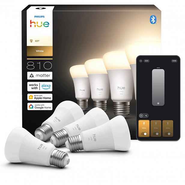 Led žárovka E27 7W 810lm Smart Inteligentní ZigBee Bílá Philips Hue 4 ks