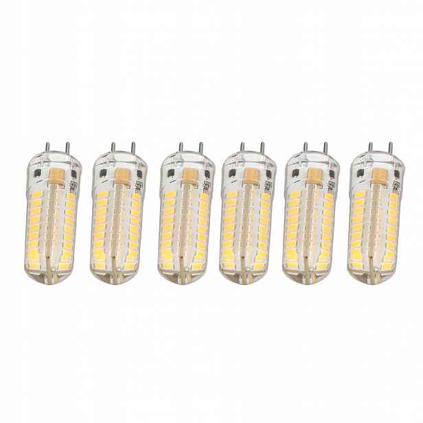 Led žárovka GY6.35 7W 2700K-3000K 700lm teplá bílá Ac DC12V do lustrů, 6 ks
