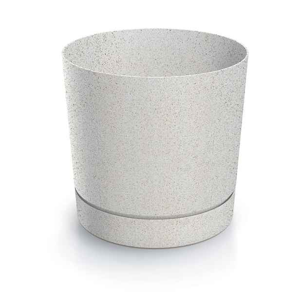 Prosperplast Květináč TUBOS P ECO WOOD bílý matný, varianta 14,7 cm