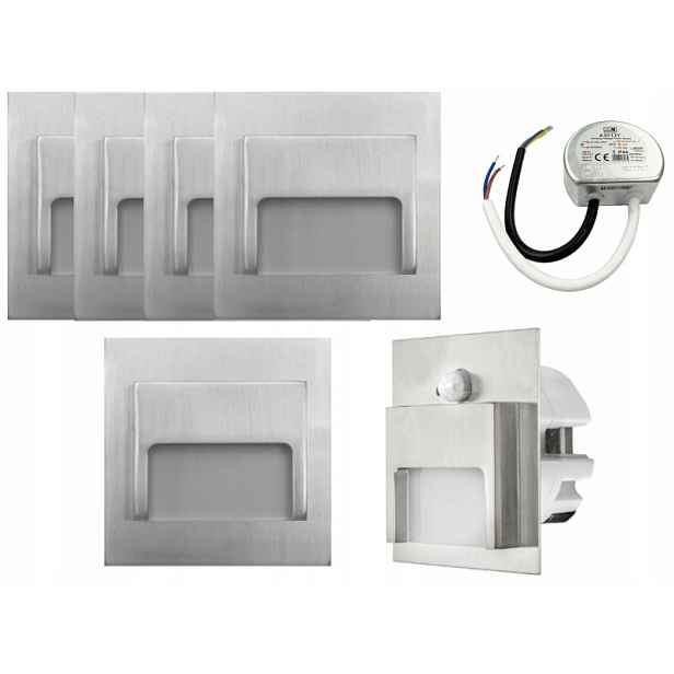 Sada Halogen Led schodišťová lampa 6x senzor