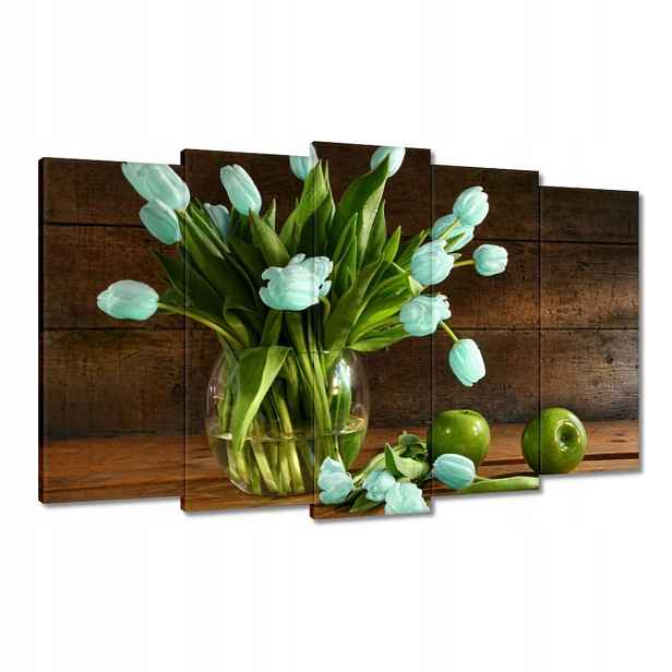 Obrazy 100x60 Mátové tulipány