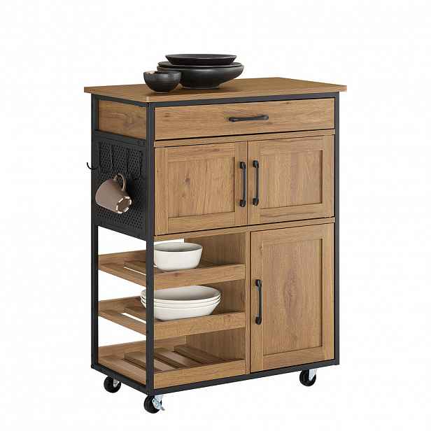 SoBuy KUCHYŇSKÝ OSTRŮVEK s 1 zásuvkou 63x34x88cm Industriální