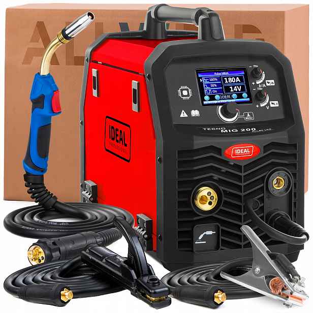 Svařovací Stroj Ideal Tecno Mig 200 Pulse LCD 230V 200A Synergie Tig Lift Puls Mma