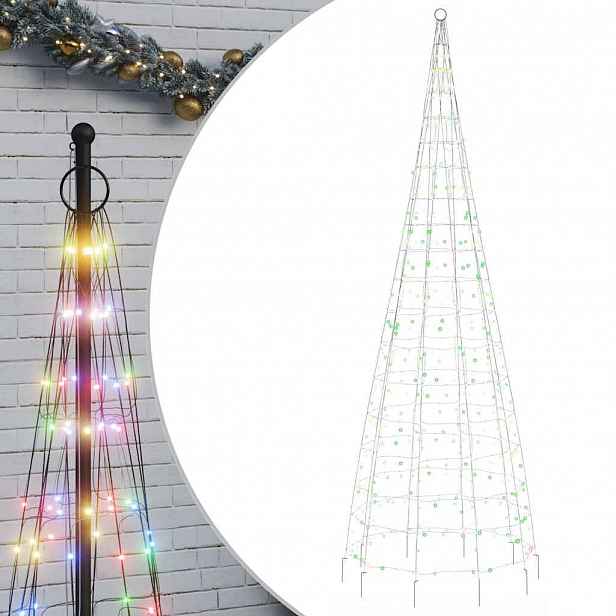 vidaXL LED vánoční stromek 550 barevných LED diod 300 cm