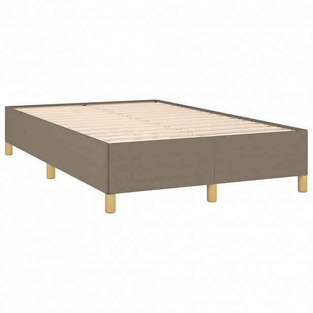 vidaXL Rám postele bez matrací taupe 120x190 cm textil