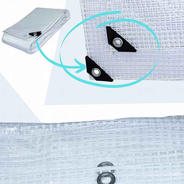 Plachta 6x12 Průhledná Vyztužená 100g Voděodolná Uv