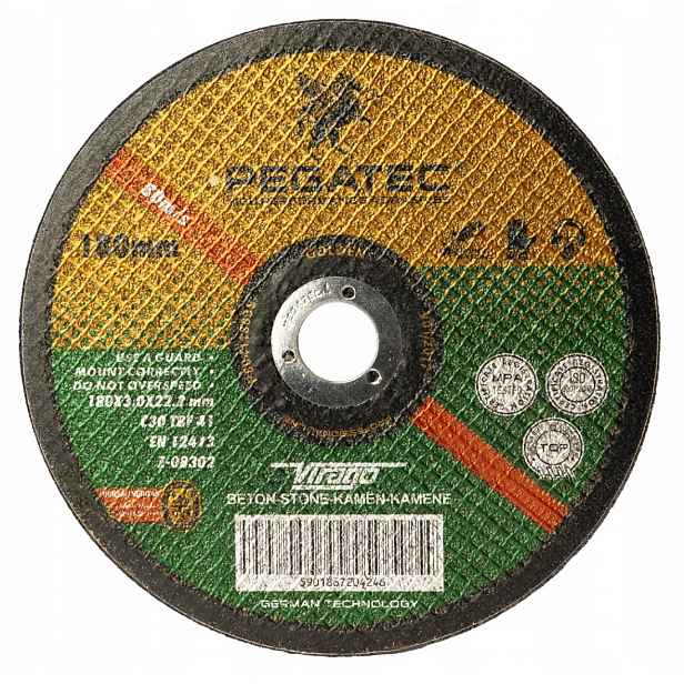 Řezací kotouč na betonu z kamene kostky 180x3.0x22.2 mm, sada 50 ks, typ 41