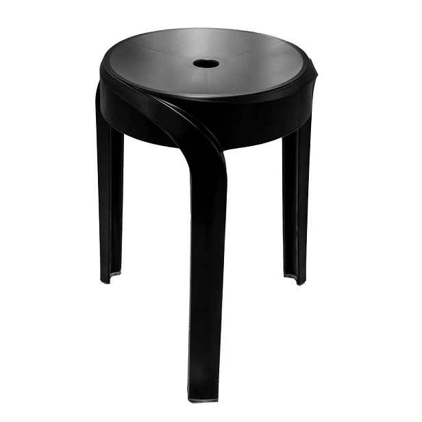 Ridder STAN koupelnová stolička, průměr 30cm, černá