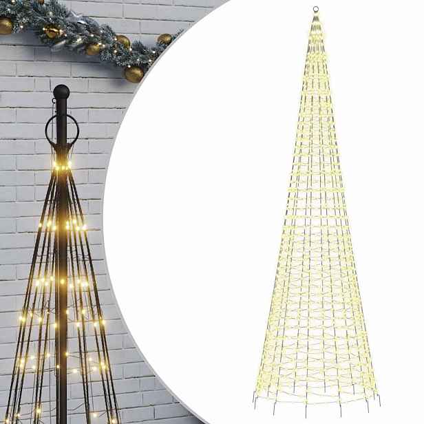 vidaXL LED vánoční stromek 1534 teplých bílých LED 500 cm